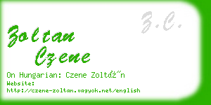 zoltan czene business card